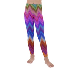 Pattern Chevron Zigzag Background Kids  Lightweight Velour Leggings by Grandong