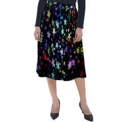 Christmas-star-gloss-lights-light Classic Velour Midi Skirt  by Grandong