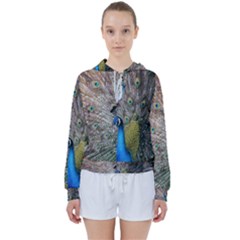 Peacock Bird Animal Peafowl Women s Tie Up Sweat