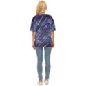 Peacock Bird Feathers Coloured Plumage Oversized Basic T-Shirt View4