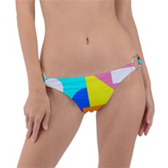 Pattern Design Decoration Ring Detail Bikini Bottoms