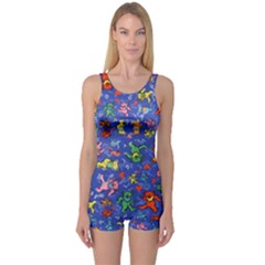 Grateful Dead Bears One Piece Boyleg Swimsuit by Perong