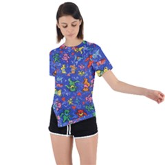 Grateful Dead Bears Asymmetrical Short Sleeve Sports T-shirt by Perong