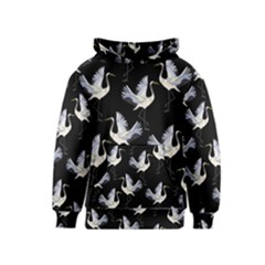 Crane Pattern Kids  Pullover Hoodie