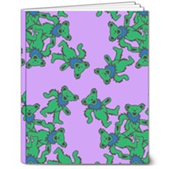 Grateful Dead Bears  Pattern 8  X 10  Softcover Notebook by Perong