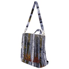 White Birch Trees Autumn Crossbody Backpack