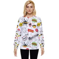 Pattern Seamless Texture Cartoon Hidden Pocket Sweatshirt by Perong