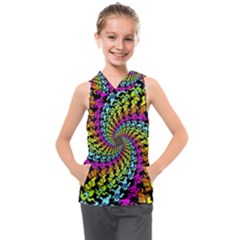 3d Grateful Dead 90 s Neon Dancing Bears Kids  Sleeveless Hoodie by Perong