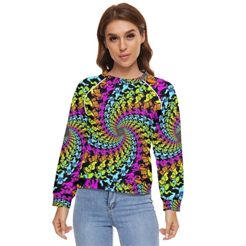 3d Grateful Dead 90 s Neon Dancing Bears Women s Long Sleeve Raglan T-shirt by Perong