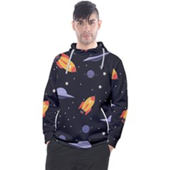 Cosmos Rocket Spaceship Ufo Men s Pullover Hoodie by Salmanaz77