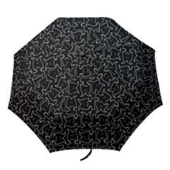 Enigmatic Demon Black And White Pattern Folding Umbrellas by dflcprintsclothing