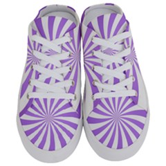 Spiral Vortex Rays Lavender Swirl Purple Half Slippers