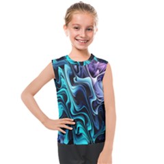 Nature Water Wave Architecture Kids  Mesh Tank Top by Salmanaz77