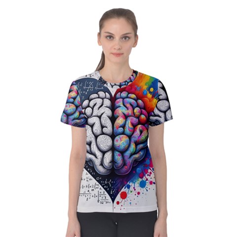 Brain Heart Math Women s Cotton T-shirt by Salmanaz77