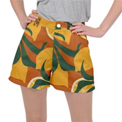 Lemon Citrus Fruit Summer Painting Drawing Women s Ripstop Shorts by Grandong