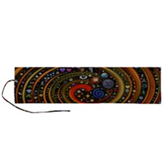 Swirl Vortex Emoji Cyclone Motion Art Roll Up Canvas Pencil Holder (l)