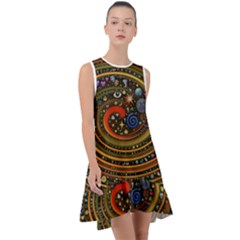 Swirl Vortex Emoji Cyclone Motion Art Frill Swing Dress