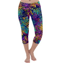 Illustration Graphics Art Capri Yoga Leggings by anzea