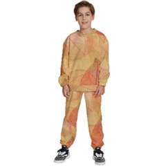 Leaves Patterns Colorful Leaf Pattern Kids  Sweatshirt Set by Cemarart