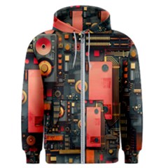 Tech Technology Pattern Men s Zipper Hoodie