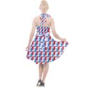 Fabric Geometric Pattern Background Halter Party Swing Dress  View2