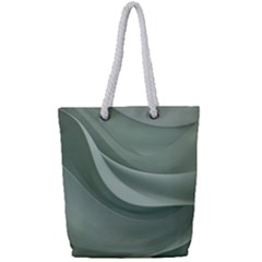 Silky Sage Abstract Elegant Print Design Full Print Rope Handle Tote (small)