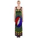 Grateful Dead Bear Pattern Thigh Split Maxi Dress View1