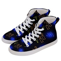 Background Doodles Candles Graphic Women s Hi-top Skate Sneakers