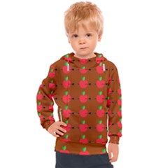 Apple Arrow Pattern Design Drawing Kids  Hooded Pullover by Proyonanggan