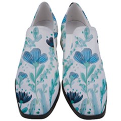 Flowers Petals Bloom Women Slip On Heel Loafers