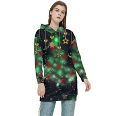 Christmas Star Jewellery Women s Long Oversized Pullover Hoodie by anzea