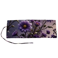 Flower Bloom Blossom Nature Flora Roll Up Canvas Pencil Holder (s) by Apenda