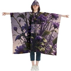 Flower Bloom Blossom Nature Flora Women s Hooded Rain Ponchos by Apenda