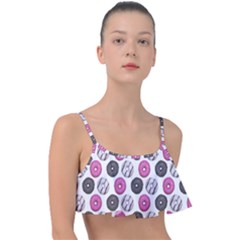 Pattern Seamless Design Decorative Frill Bikini Top