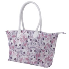 Sweet Kawaii Kitty Pattern (ai) Bk Canvas Shoulder Bag by dflcprintsclothing