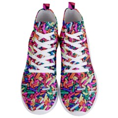 Colorful Candy Texture, Close-up Men s Lightweight High Top Sneakers by kyorashop23