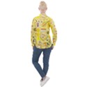 Marillo Pastel Zkt, Aesthetic, Stickers, Yellow Women s Long Sleeve Pocket Shirt View2