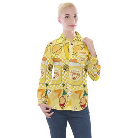 Marillo Pastel Zkt, Aesthetic, Stickers, Yellow Women s Long Sleeve Pocket Shirt by kyorashop23