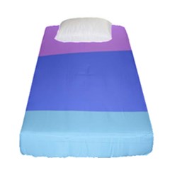 Pastel Colour, Blue, Lilac, Orange, Pastel, Pink, Romance Fitted Sheet (single Size) by kyorashop23