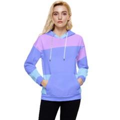 Pastel Colour, Blue, Lilac, Orange, Pastel, Pink, Romance Women s Lightweight Drawstring Hoodie by kyorashop23