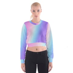 Pastel Rainbow, Color Cropped Sweatshirt