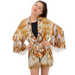 Seven Horses, Sun Long Sleeve Kimono by kyorashop23