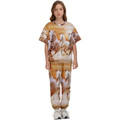 Seven Horses, Sun Kids  T-shirt And Pants Sports Set by kyorashop23