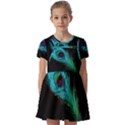 Shree Krishna, Feather, Lord, Rainbows Kids  Short Sleeve Pinafore Style Dress View1