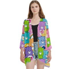 Care Bears, Adorable, Art Open Front 3/4 Sleeve Batwing Chiffon Cardigan Kimono by kyorashop23