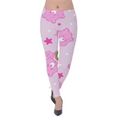 Cheer Bear Pink, Care, Care Bears, Cartoon Velvet Leggings by kyorashop23