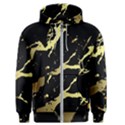 Marble Black, Kiss, Gold, Pretty Men s Zipper Hoodie View1