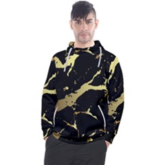 Marble Black, Kiss, Gold, Pretty Men s Pullover Hoodie