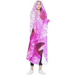 Pink Abstract Lineart Wearable Blanket