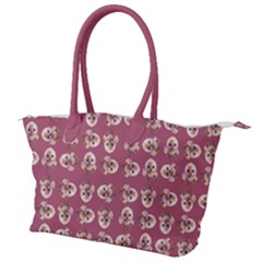 Whimsy Chickens Pattern Canvas Shoulder Bag by dflcprintsclothing